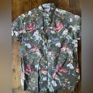 Denim & Flower Multicolor Bird Print Shirt